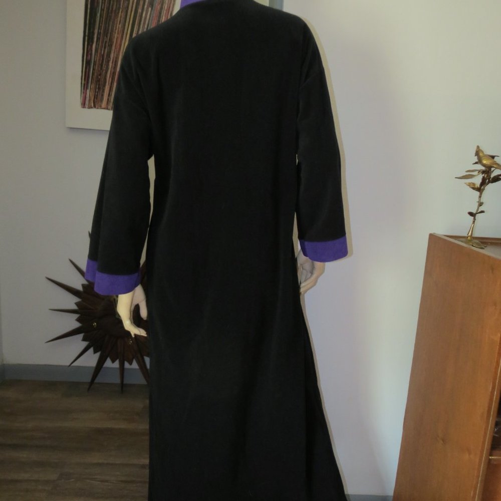 Vintage Vanity Fair Loungewear Velour Caftan House Dress Robe - Picture 6 of 8
